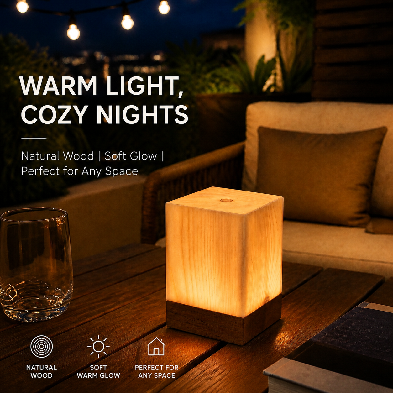 Minimalist Wooden Mood Lamp