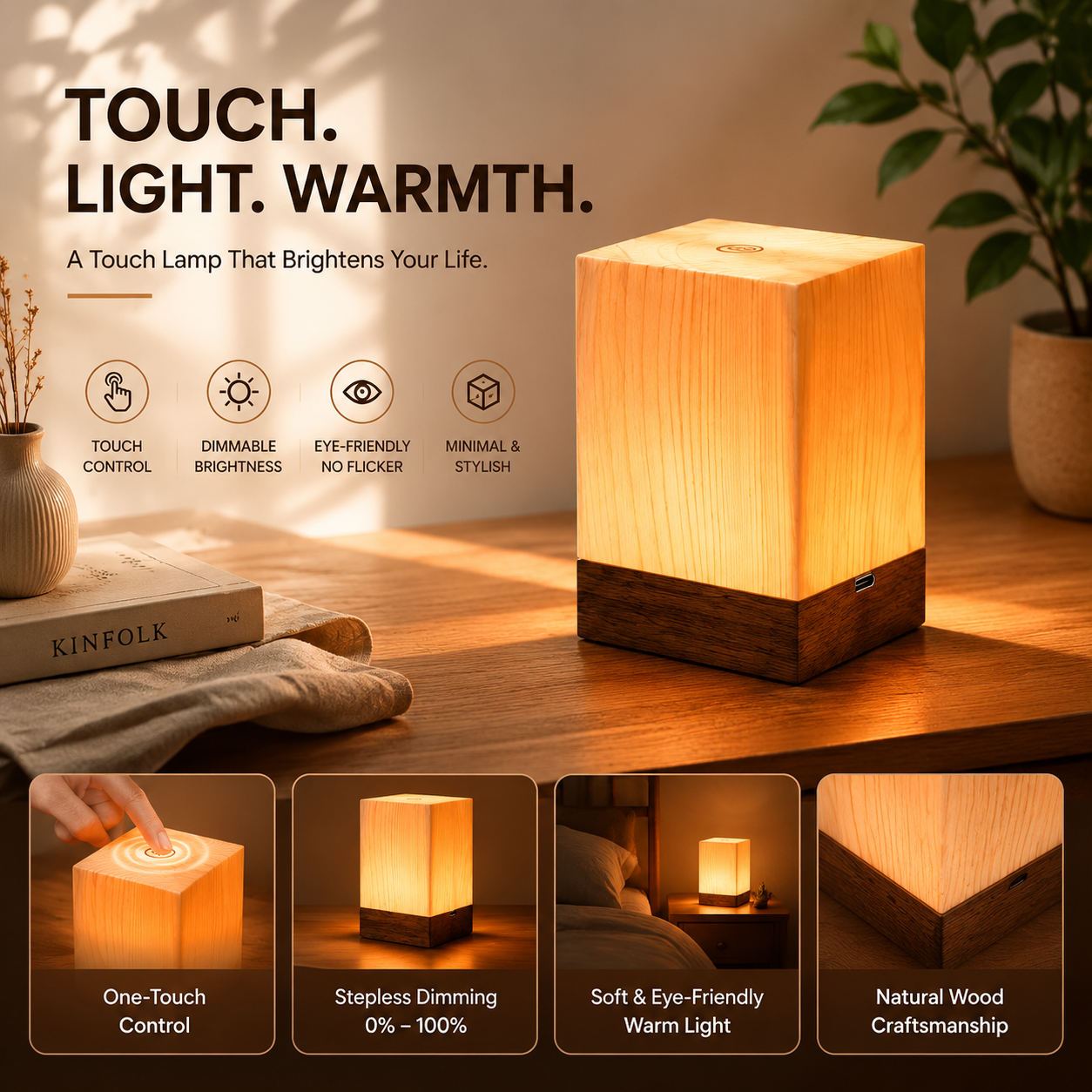 Minimalist Wooden Mood Lamp