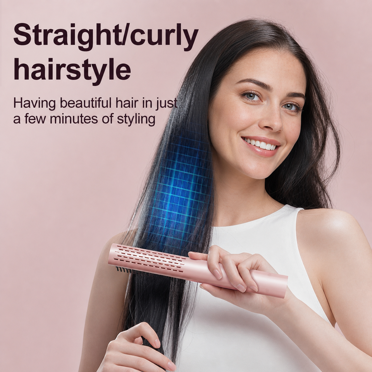 KONSOE AeroSleek Cool-Air Straightening & Styling Brush