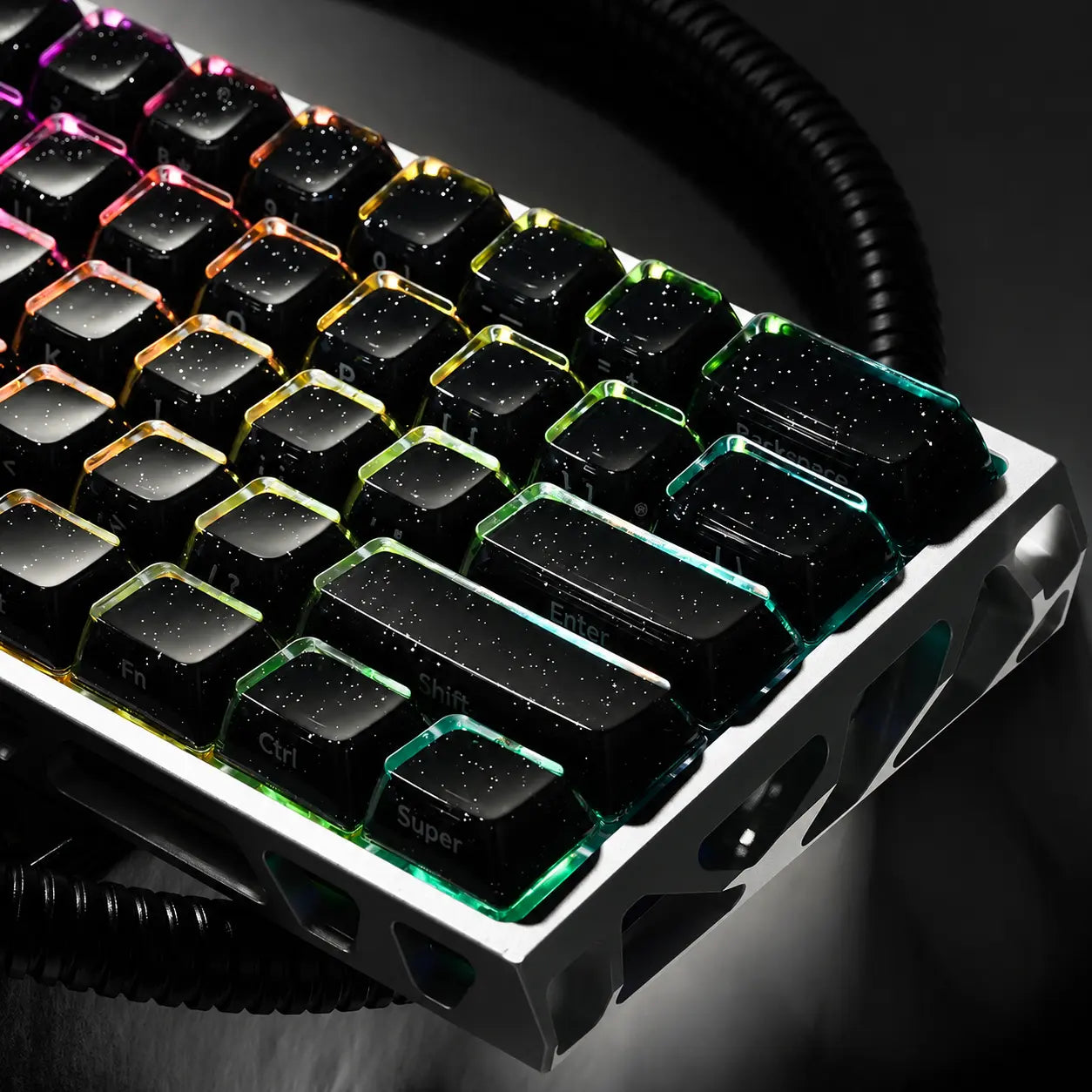 Midnight Galaxy Jelly Keycaps