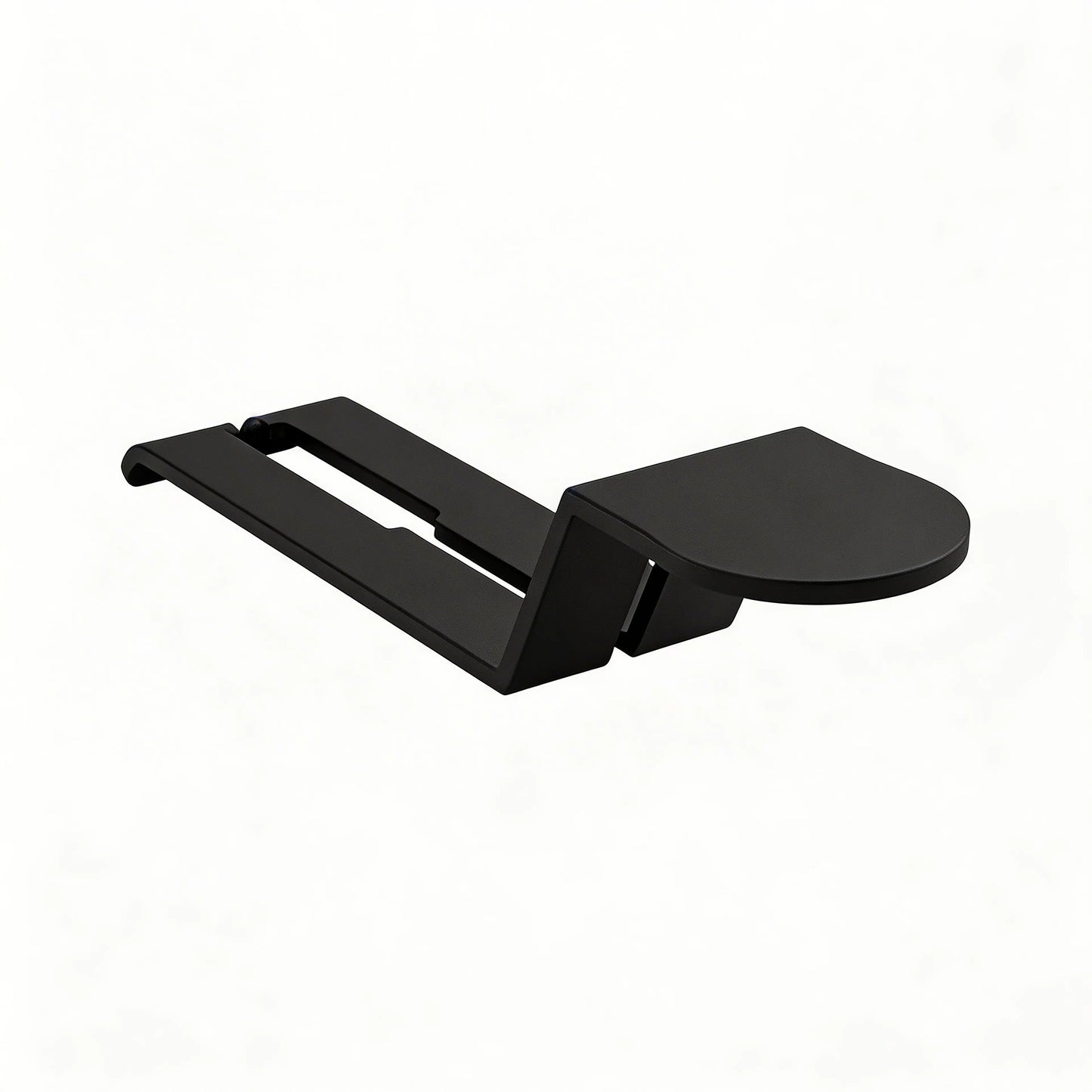 Black metal Apple Watch mount attachment for desk shelf - KONSOE