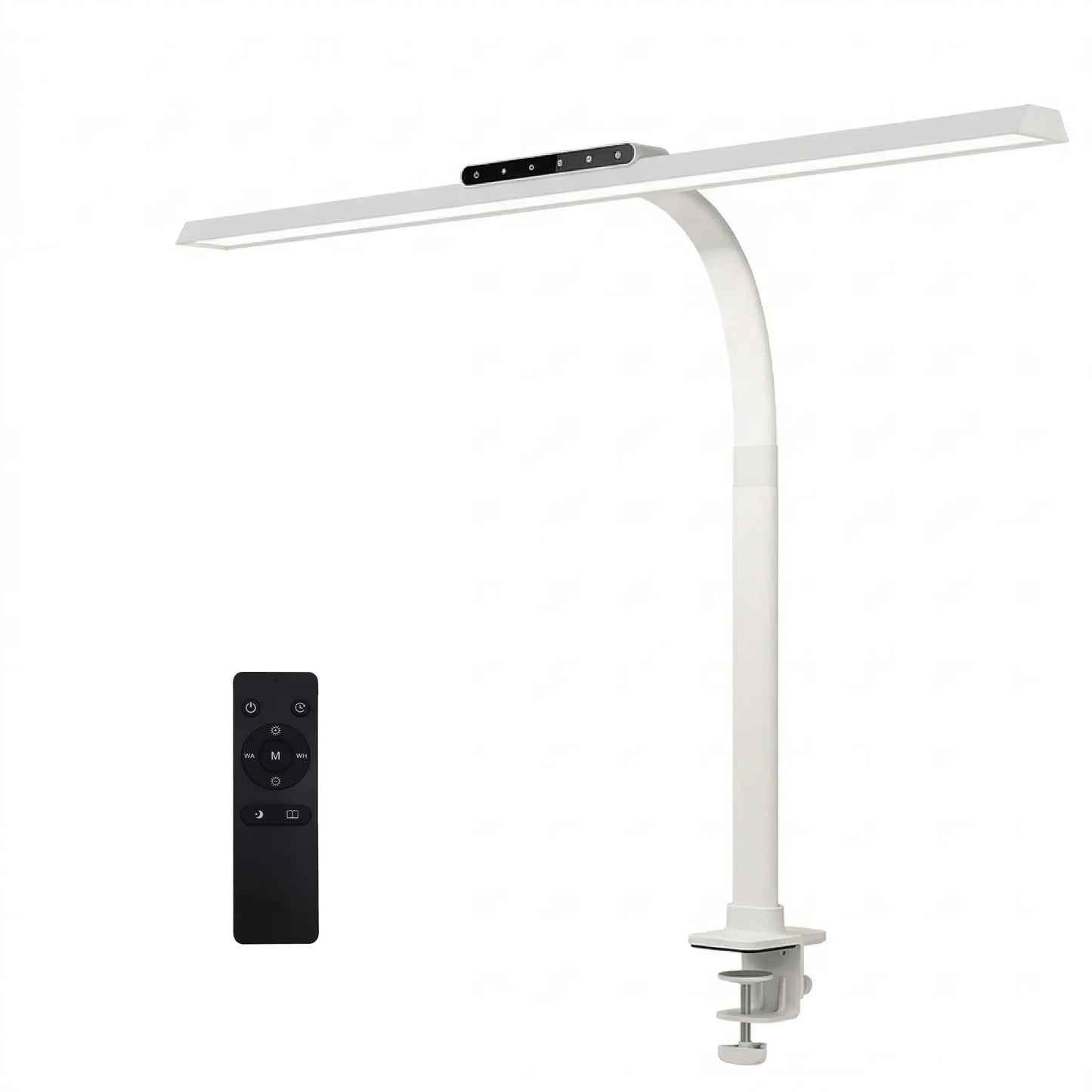 Clamp on LED desk lamp architect light bar wireless remote control black - KONSOE