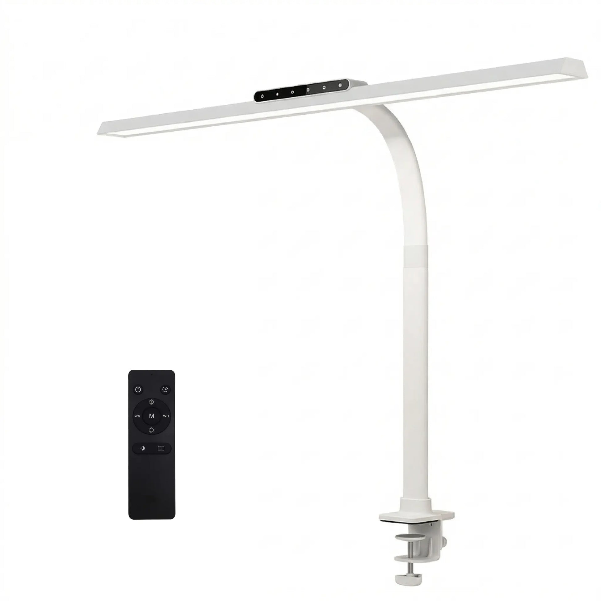 Clamp on LED desk lamp architect light bar wireless remote control black - KONSOE